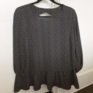 Nordstorm polkadot peplum top